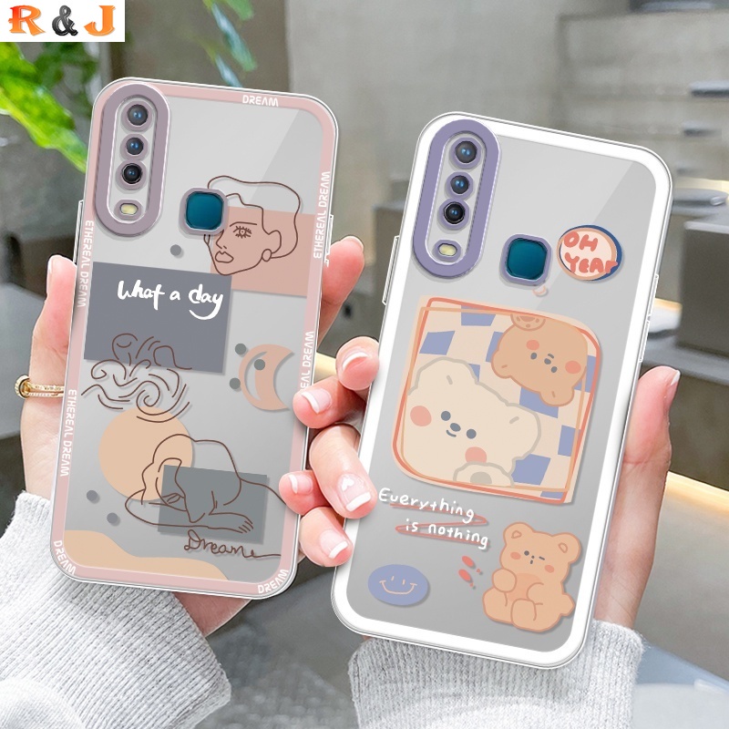 Soft Case TPU Motif Beruang Abstrak Untuk Huawei Nova 3i Nova 5T Y7A Y7 Pro Y9S Y9 Prime 2019 Nova7i 7SE P20 Lite P30 P40