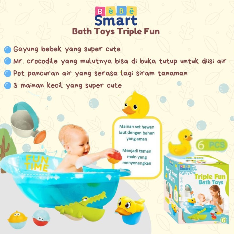 Bebe Smart Bath Toys Triple Fun