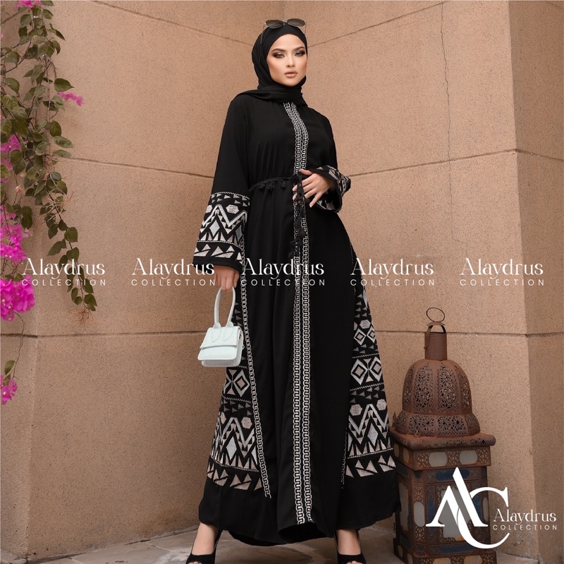 Abaya Bordir Busui Gamis Saudi 834