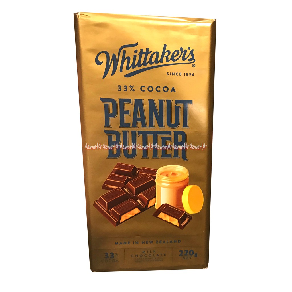 Whittaker's Peanut Butter 220gr Sensasi Coklat Terbaik Whittakers Cokelat Kacang Mentega Whitaker Wittakers 33 Cocoa Kokoa