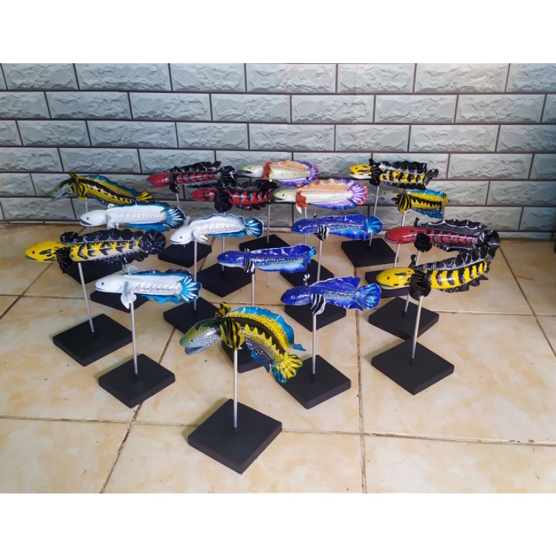 patung ikan hias channa