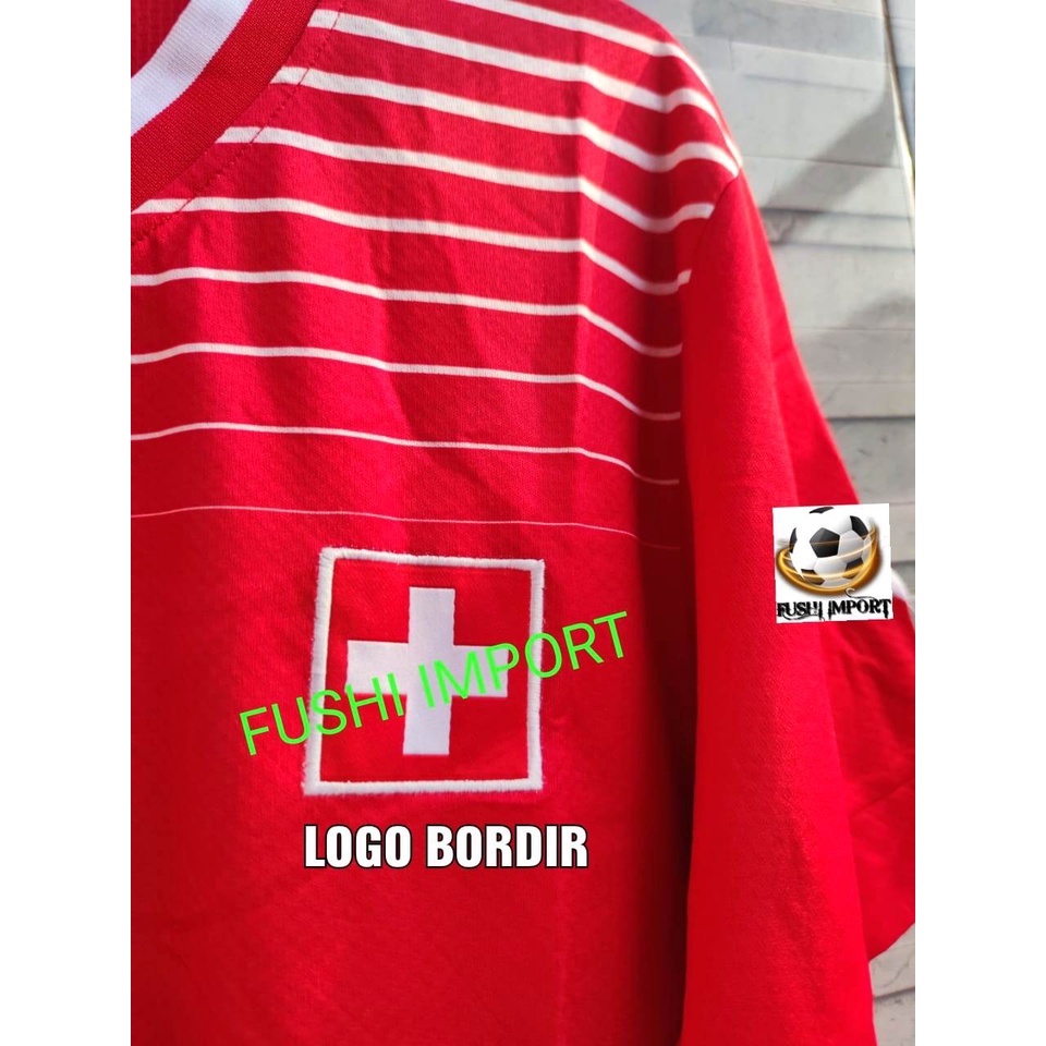 Jersey Baju Bola Swiss Home World Cup Piala Dunia 2022 Grade Ori