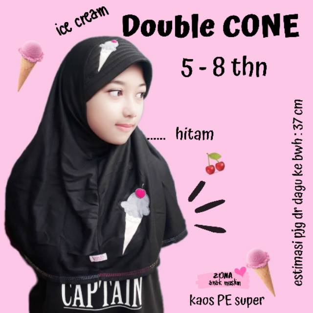 Hijab Vania DOUBLE CONE / jilbab vania / hijab anak / jilbab anak