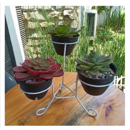 Rak Tanaman/Alas Rak Pot Bunga/Standing Pot / Pot Besi Minimalis / Pot Standing Besi/Rak Bunga Besi