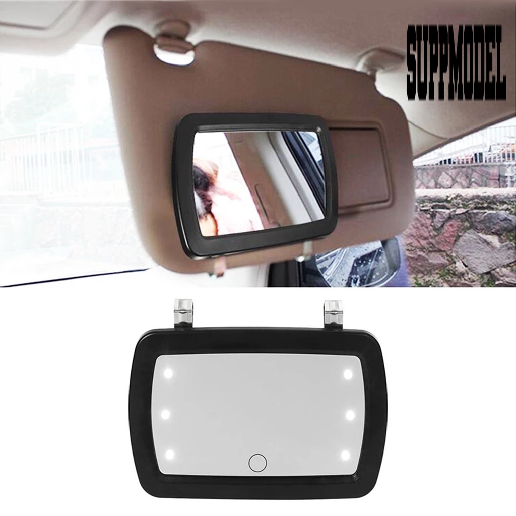 < Sun Visor Mobil Model Klip On Dengan Lampu LED Anti Gores Warna Hitam
