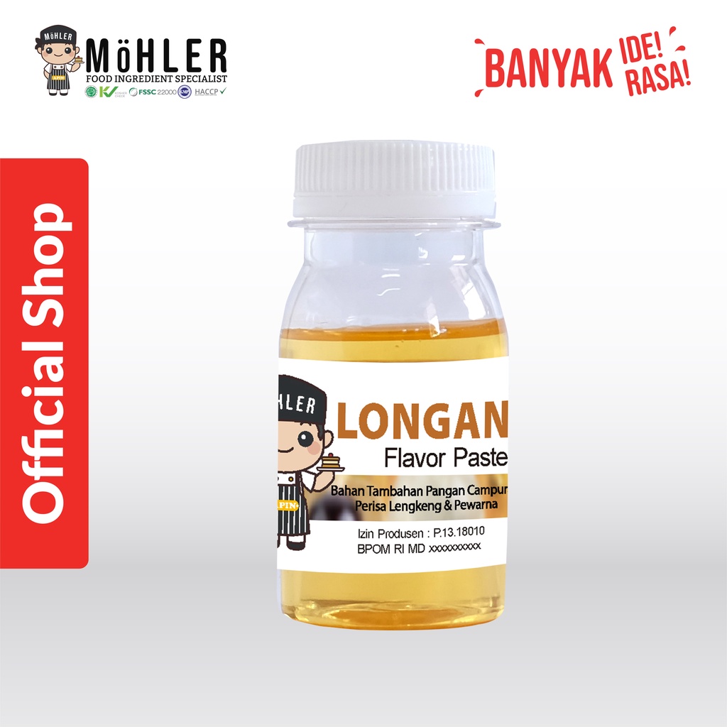 MOHLER Pasta perisa pewarna LENGKENG / LONGAN (KLIK KOMBO HEMAT UNTUK BELI 1 GRATIS 1)