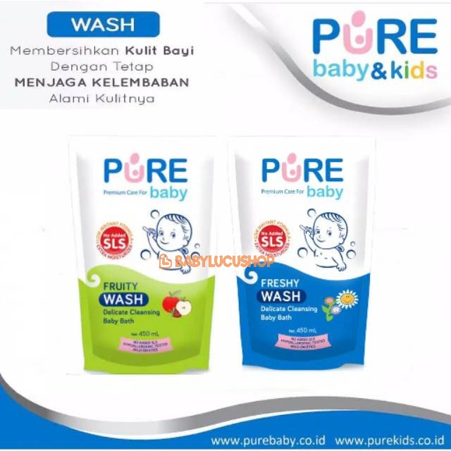 Pure BB Baby Wash 2 in 1 Freshy &amp; Fruity Wash Sabun Mandi Bayi Sabun Baby