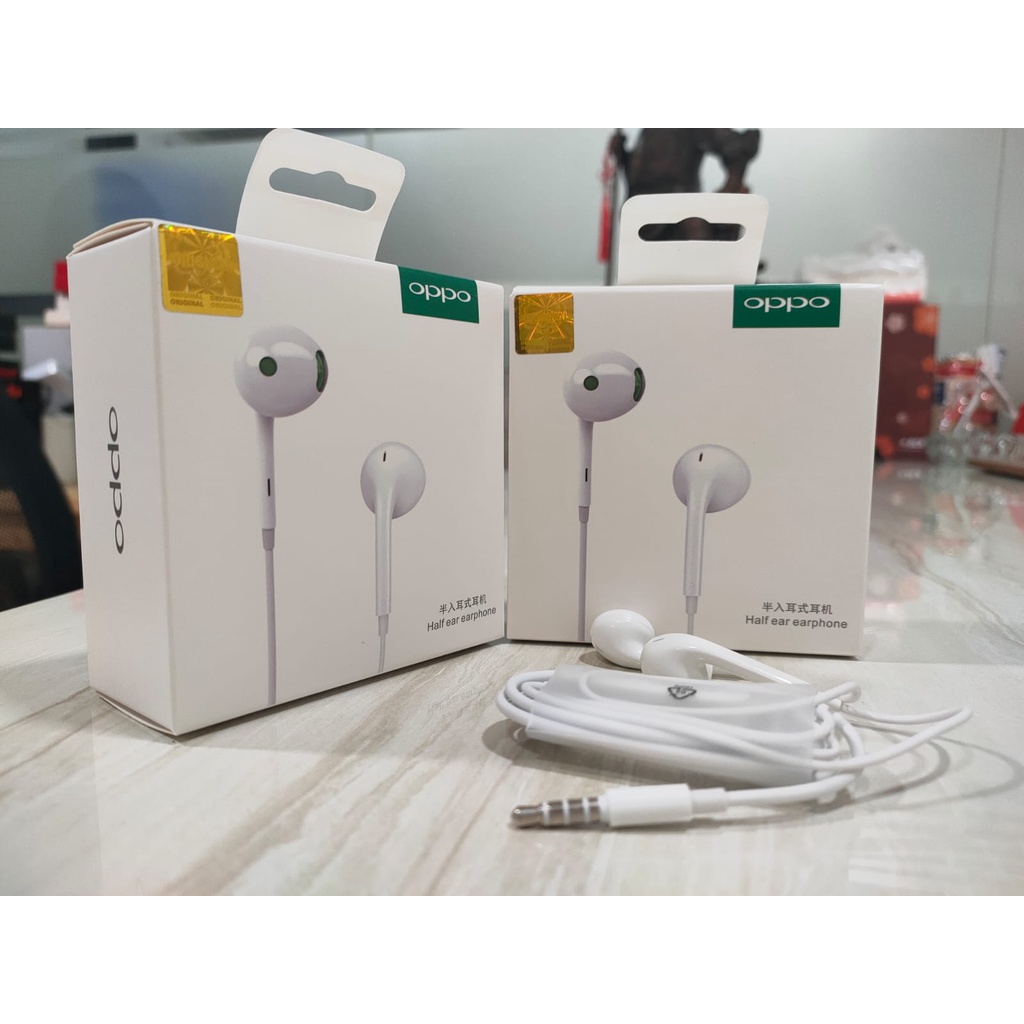 Handfree Oppo Original R19 Headset Oppo R19 Connector Aux HF Oppo Original