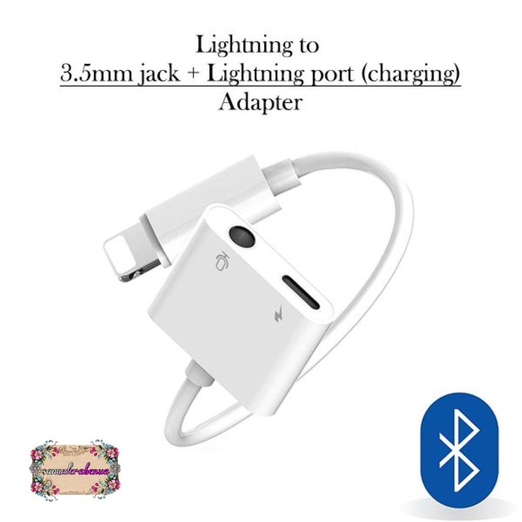 bm039 mh030 dual conector converter spilter ligthing to jack audio 3.5mm adapter 2in1 SB967