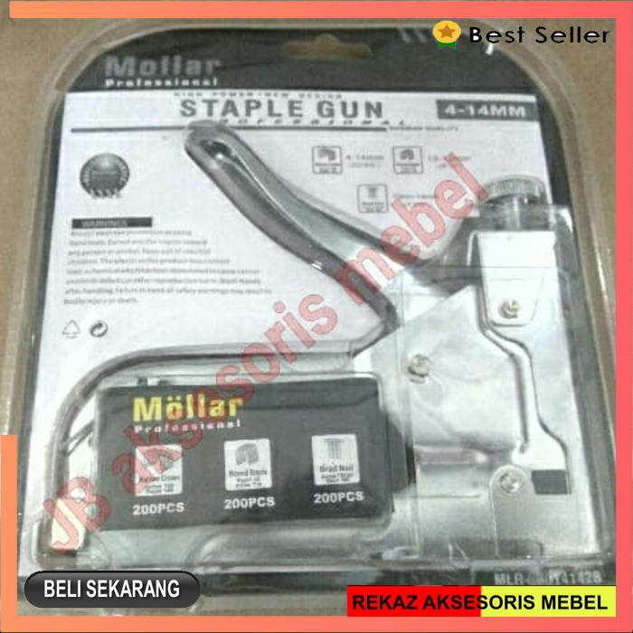 

STAPLES TEMBAK MOLLAR 3 in 1 BONUS ISI 600bj / STEPLES JOK /GUN TACKER