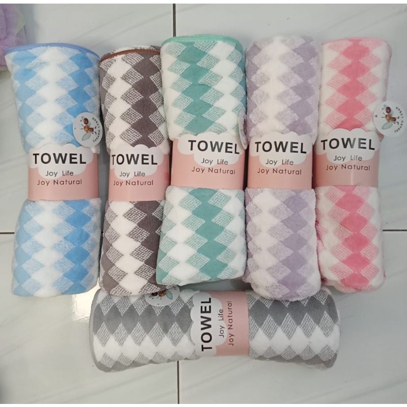 handuk microfiber joy life joy natural