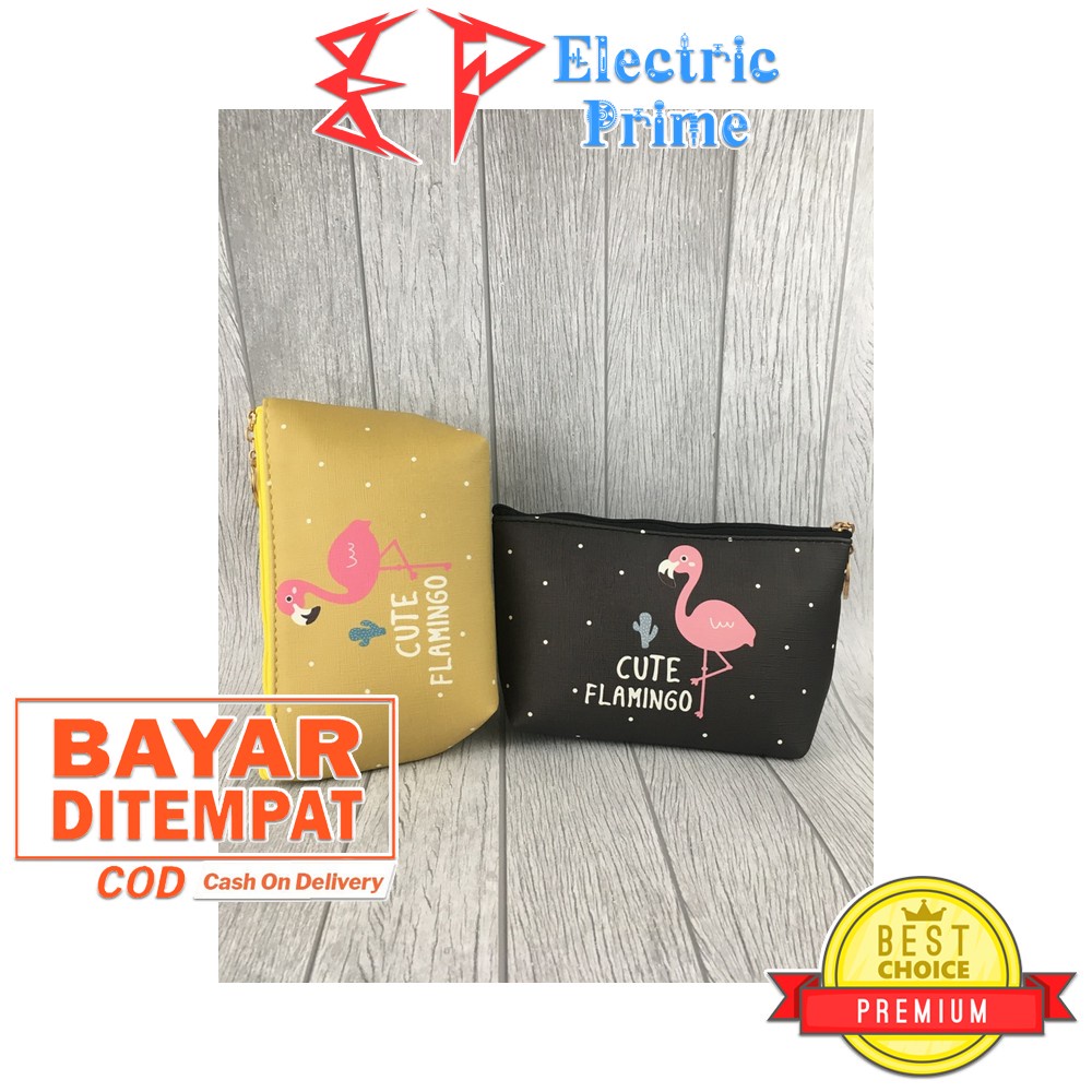 Pouch Kosmetik Mini Penyimpanan Serbaguna Anti Air Tas Make Up Rias Flamingo 0015