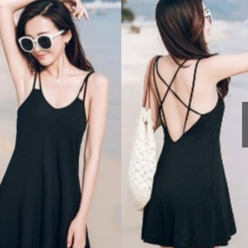 ELINA Korean Cross Back Mini Dress 901 (Size XS-XL)