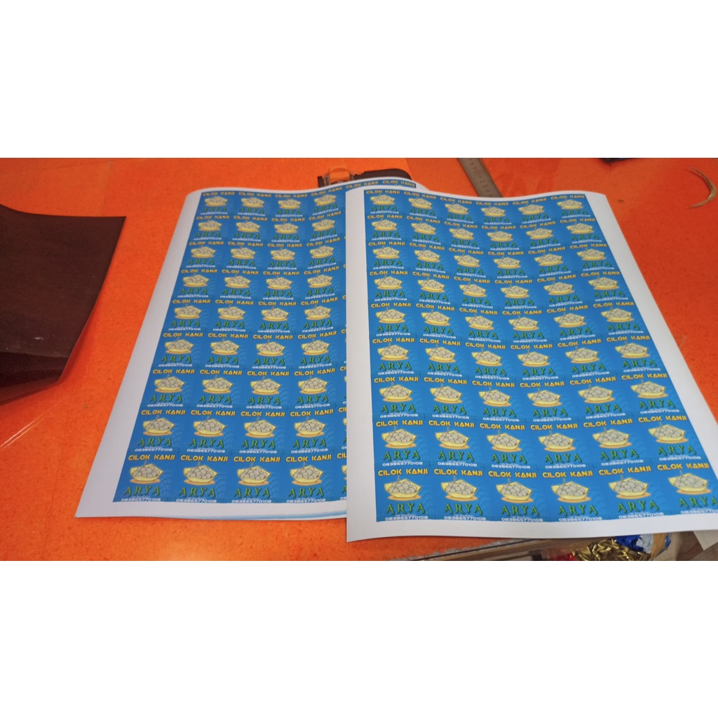 

Cetak Stiker Label Bahan Chromo/Bontax Ukuran A3+