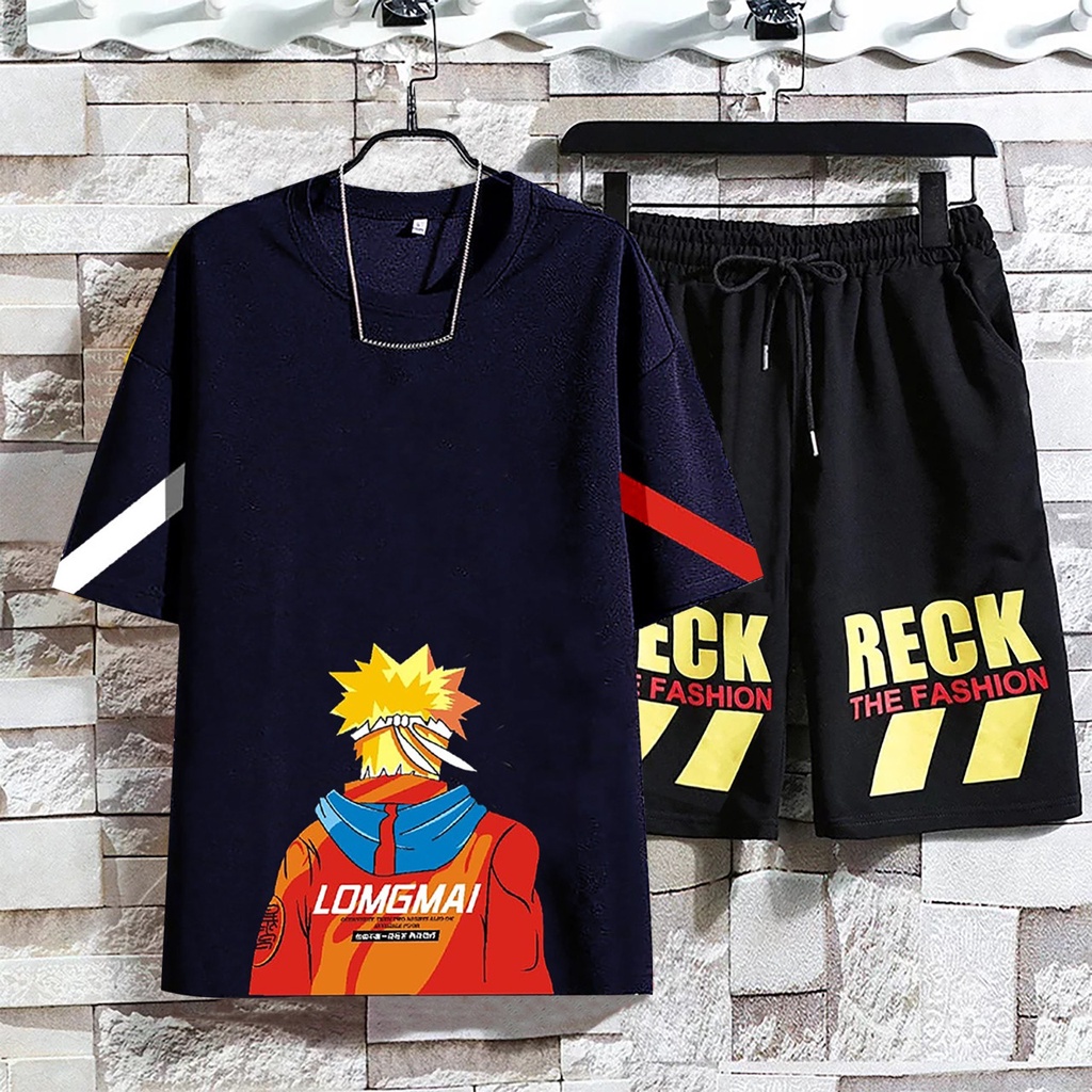 JOSJOLI_STORE/Stelan Naruto,Moyan,Vato dan VEG/Satu Stel Atasan dan Bawahan Pria Dewasa/Fit to L