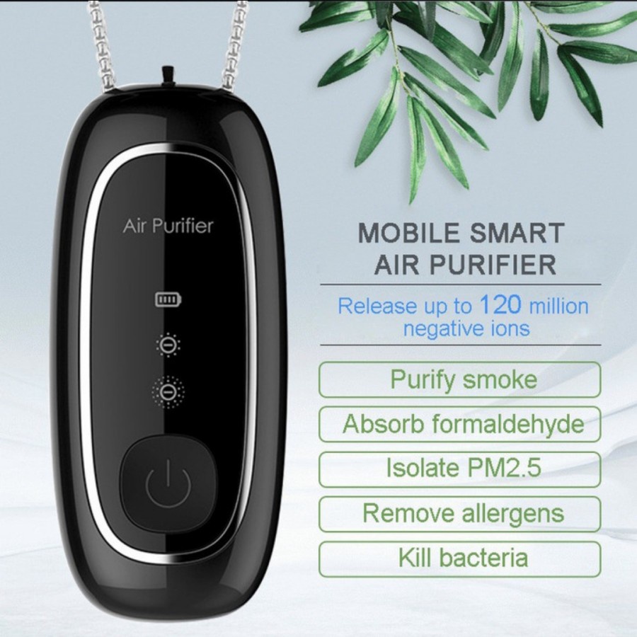 Kalung Air Purifier Portable Ion Air Purifier Necklace Sterilizer