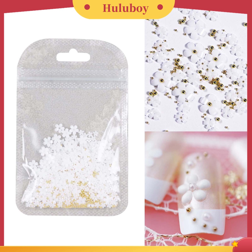 Huluboy Huluboy♡ 1 Pack Bunga Kecil Bahan Resin Untuk Dekorasi Nail Art