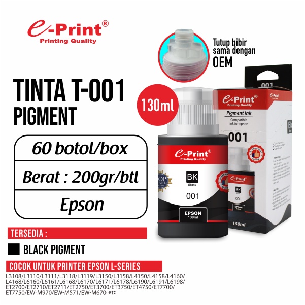 Tinta e-Print Epson T 001 / 003