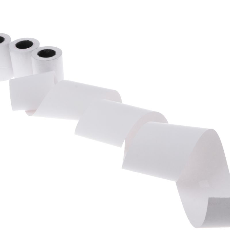 Btsg 4roll 57x50mm Thermal Paper Roll Kertas Kwitansi BPA-Free Cocok Printer Thermal