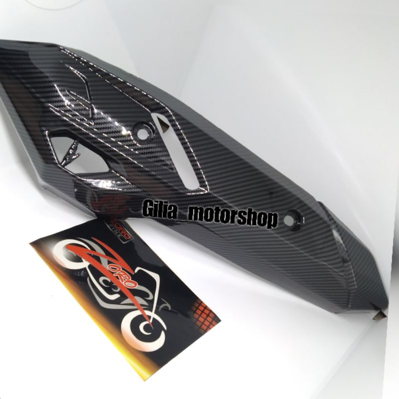 Cover Tameng Knalpot Carbon Vario 125 Old 150 Old Zoro Fine Original Tutup Cover Knalpot