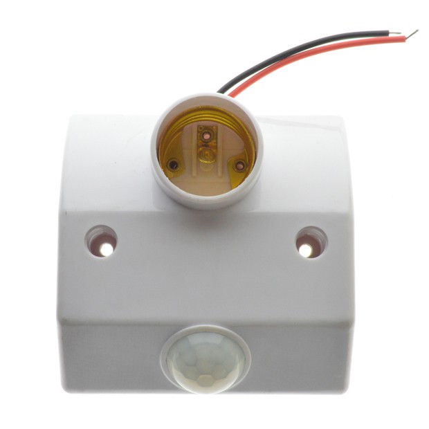 Mayitr Fitting Lampu Bohlam Socket E27 dengan Infrared Motion Sensor 60W - PIR-E27DZ-FX