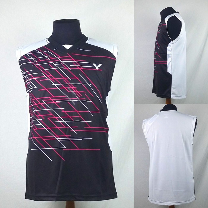 Jual Baju Singlet Bulu Tangkis/Badminton Dri-Fit Print Dewasa Victor Putih Limited