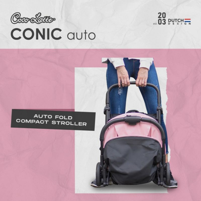 Cocolatte Stroller Conic Auto - Cabin Size Autofold Lipat Otomatis