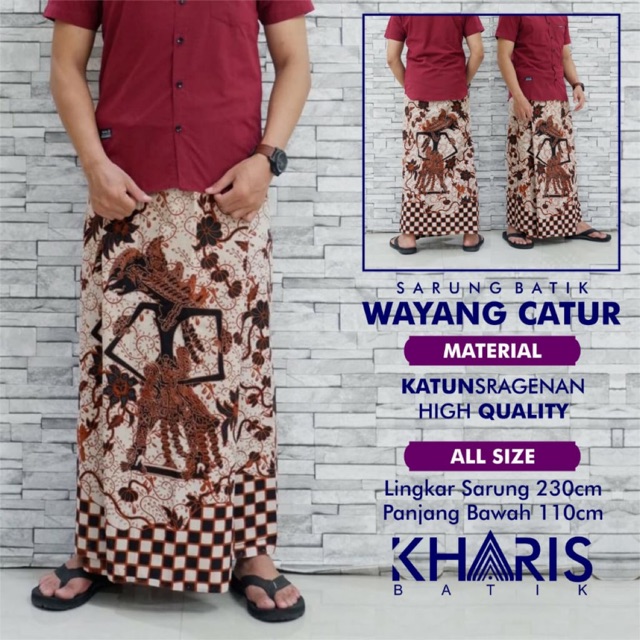 Sarung Batik WAYANG CATUR Termurah