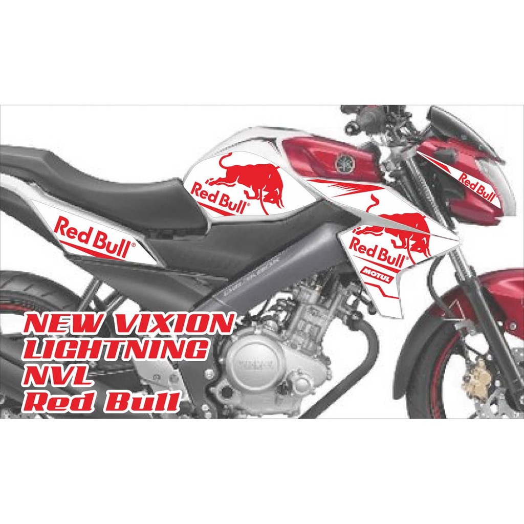 Stiker motor New vixion Lightning nvl redbull 1