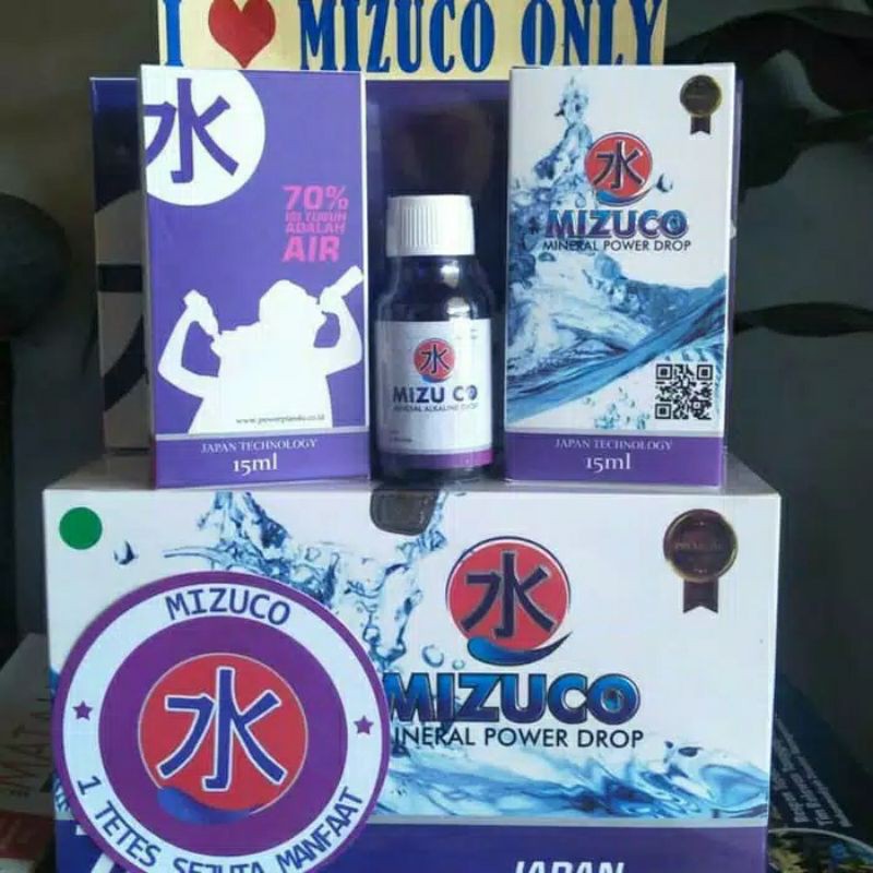 MIZUCO MIZU CO MIZUKO AIR KESEHATAN MINERAL ALKALI POWER DROP | Harga 1 Box Isi 5 Botol O R I 100%