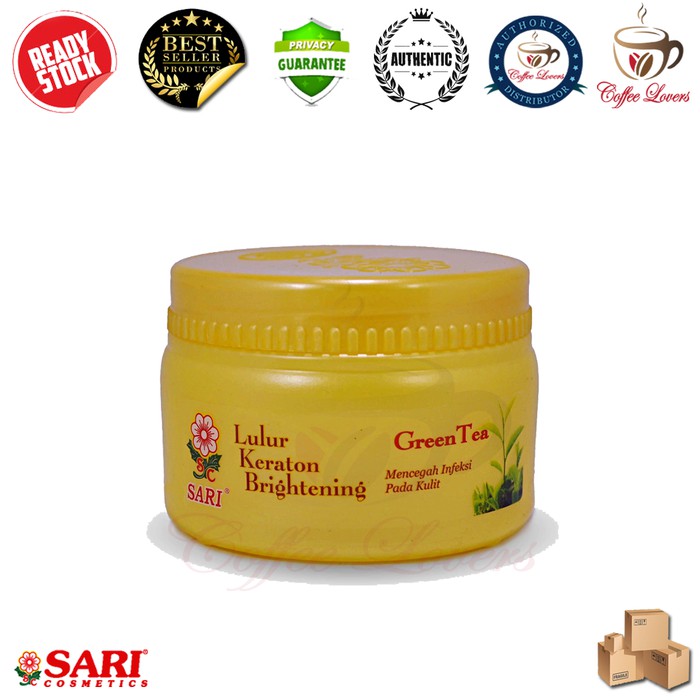 

SARI COSMETICS LULUR KERATON BRIGHTENING GREEN TEA POT JAR 250 GR