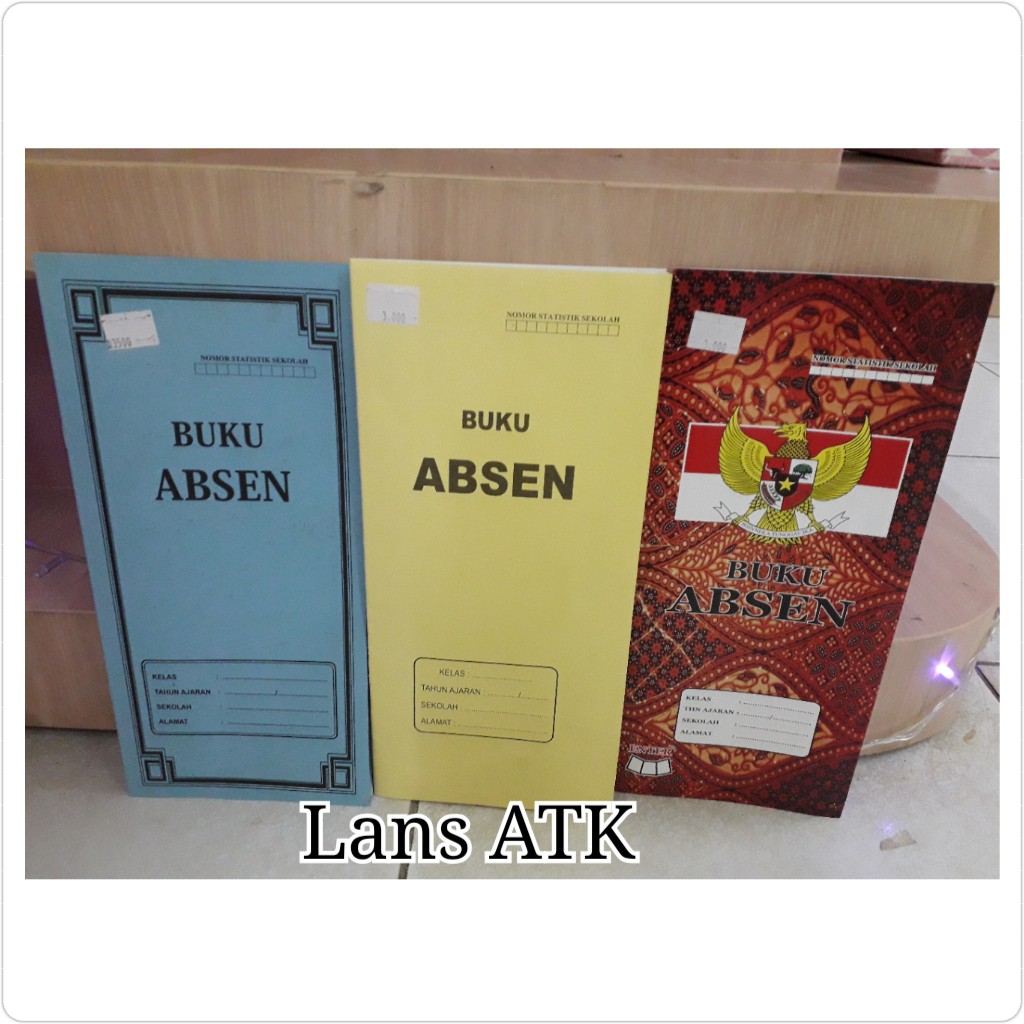 Buku Absen Sekolah / Catatan Buku Absen Enter, Bamboo dan Batik