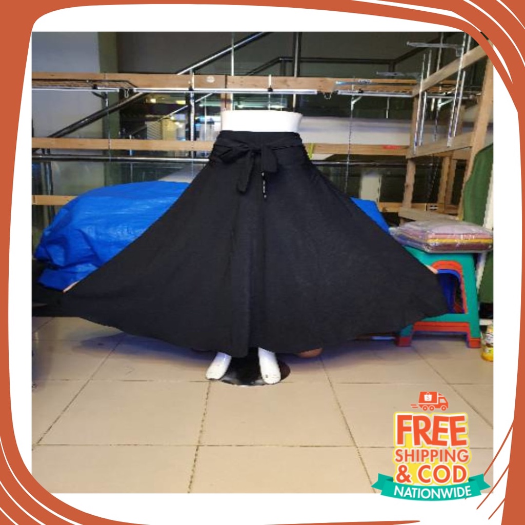 Plisket Jins Dnim MEkar biru merah hitam kuning hijau putih abu /  ROK MEGAR PANJANG ROK HITAM ROK W