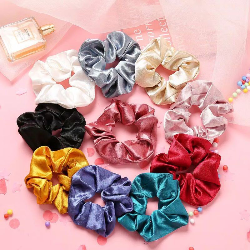 Scrunchie Ikat Rambut Kain - Ikat Rambut Scrunchie Hijab Ikat Rambut Cepol