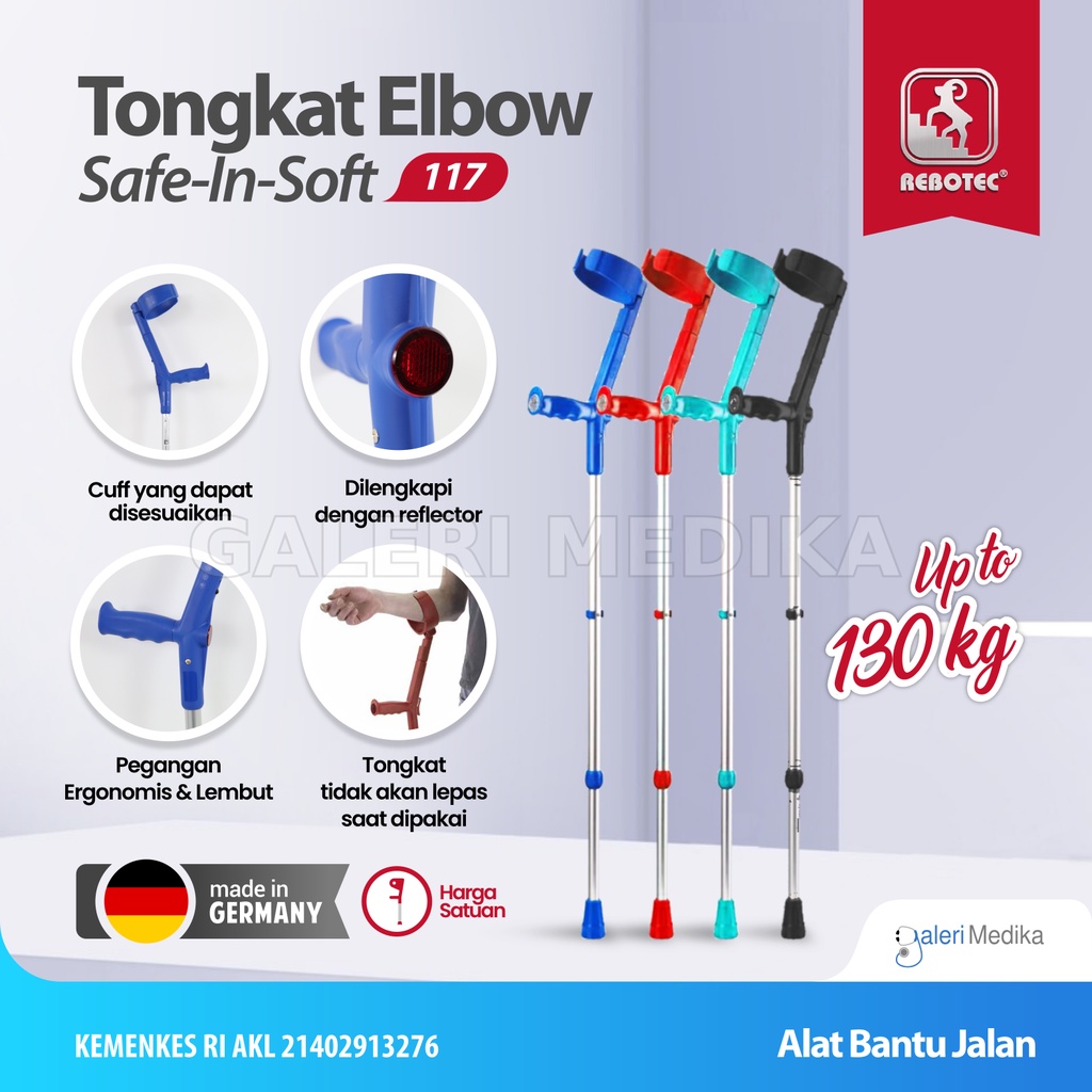 Rebotec Tongkat Siku / Tongkat Elbow Safe-In Soft Erg 117 - Tongkat Bantu Jalan