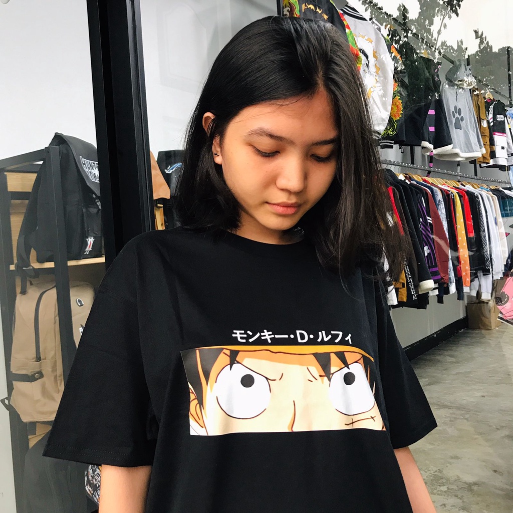 Tshirt Luffy Eyes Black Onepiece