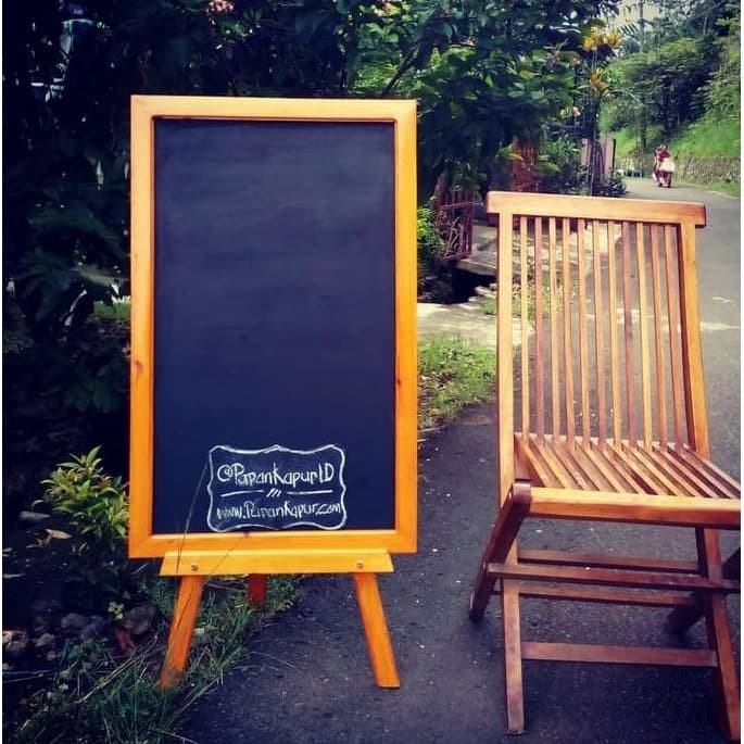 

Buyer Papan Tulis Kapur Blackboard Menu Cafe + Stand 1 side 50 x 80 /y>