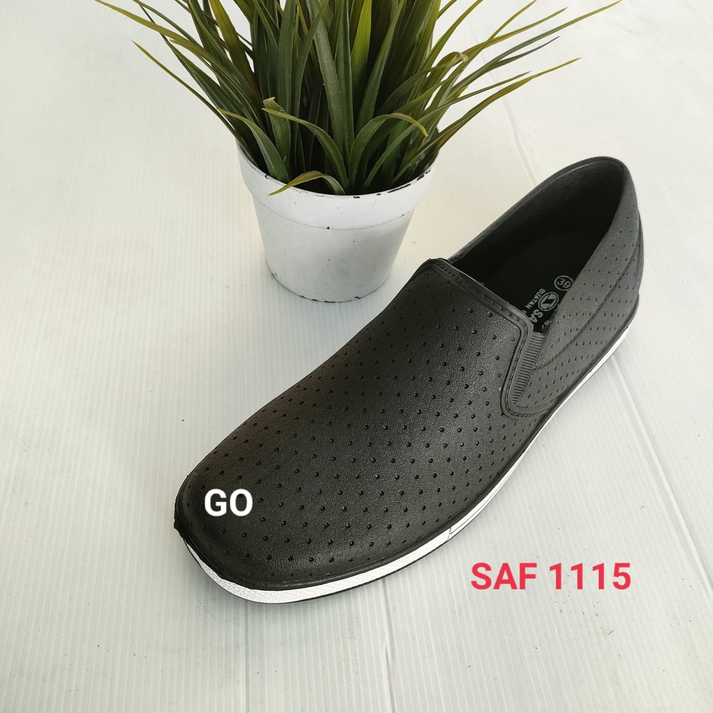 BB ATT SAF 1115 &amp; SAF 1146 Slip on Sepatu Formal Bahan Karet Tanpa Tali Nyaman Dan Ringan