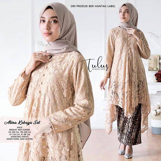KEBAYA SET BAHAN BROKAT MIX FURING | SETELAN KEBAYA + ROK BATIK MURAH TERBARU | KEBAYA SOLO