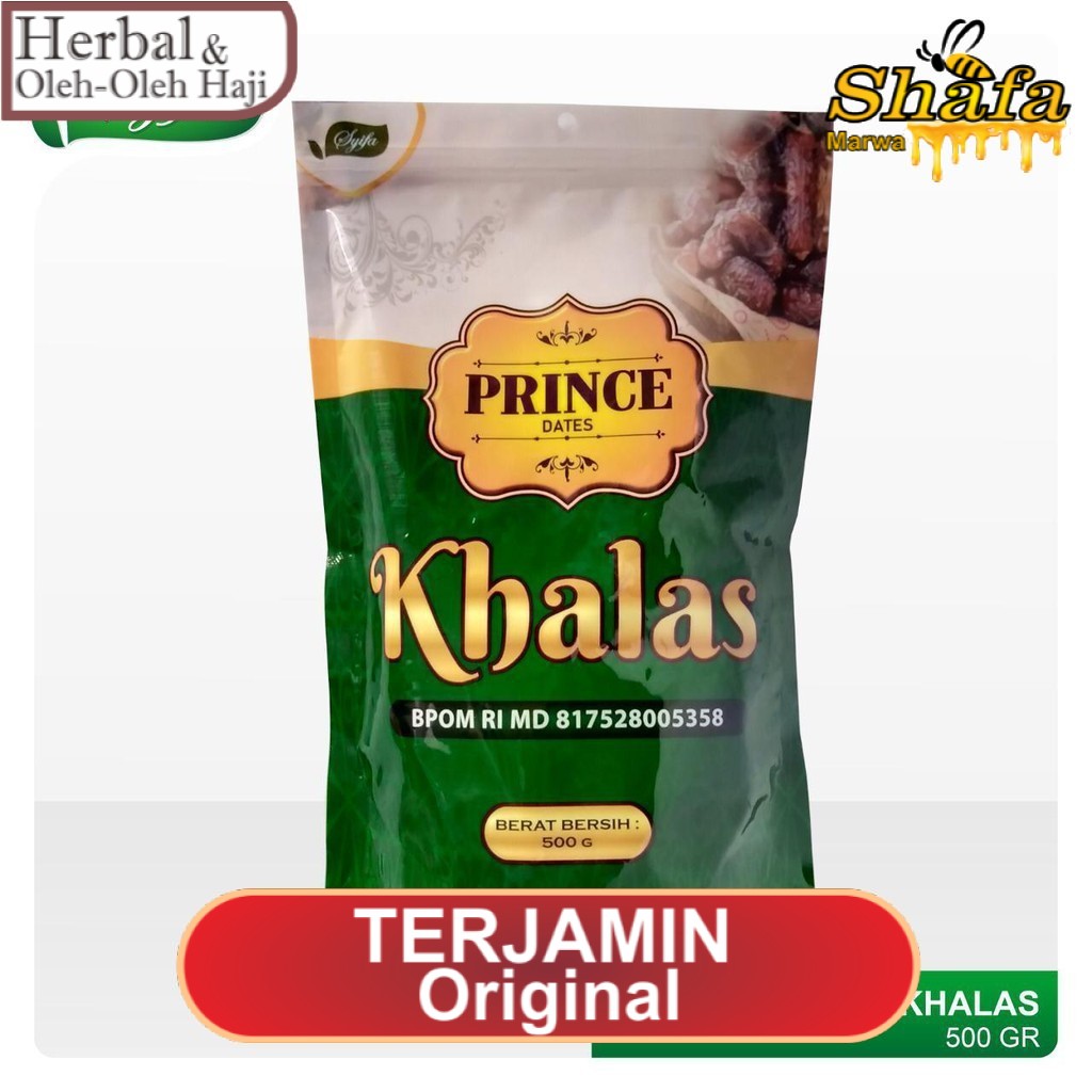 

Kurma Prince Dates Khalas Kemasan 250gr Bukan Dates Crown