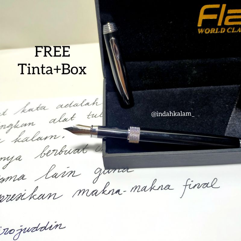 

[LANGKA] Fountain Pen Iridium Black Set Nib Box Pulpen Klasik Kaligrafi Khat Kalam Ijazah Pen Tutul