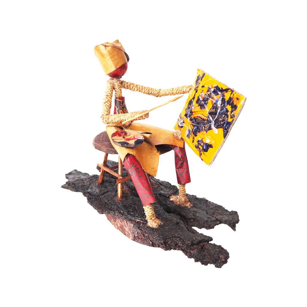 MENDEKOR Luku | Seni Pajangan Kayu Daur Ulang Unik Hiasan Meja Shabby Vintage