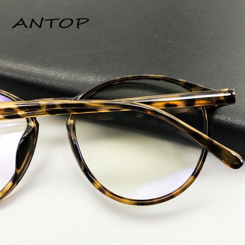 &quot;PROMO&quot; Kacamata Korea Wanita Kacamata Anti Radiasi Leopard kacamata bulat Fashion Eyeglasses