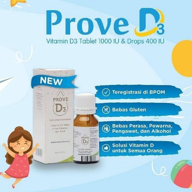 Prove D3 Drops KALBE Vitamin D3 Bayi dan Anak