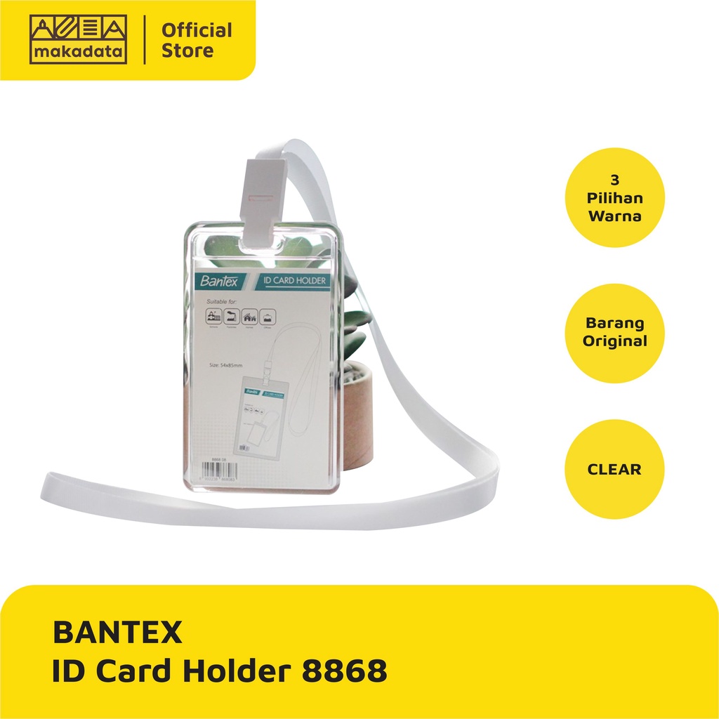 

NAME TAG | ID CARD ACRYLIC TRANSPARAN LANYARD BANTEX 8868 MURAH
