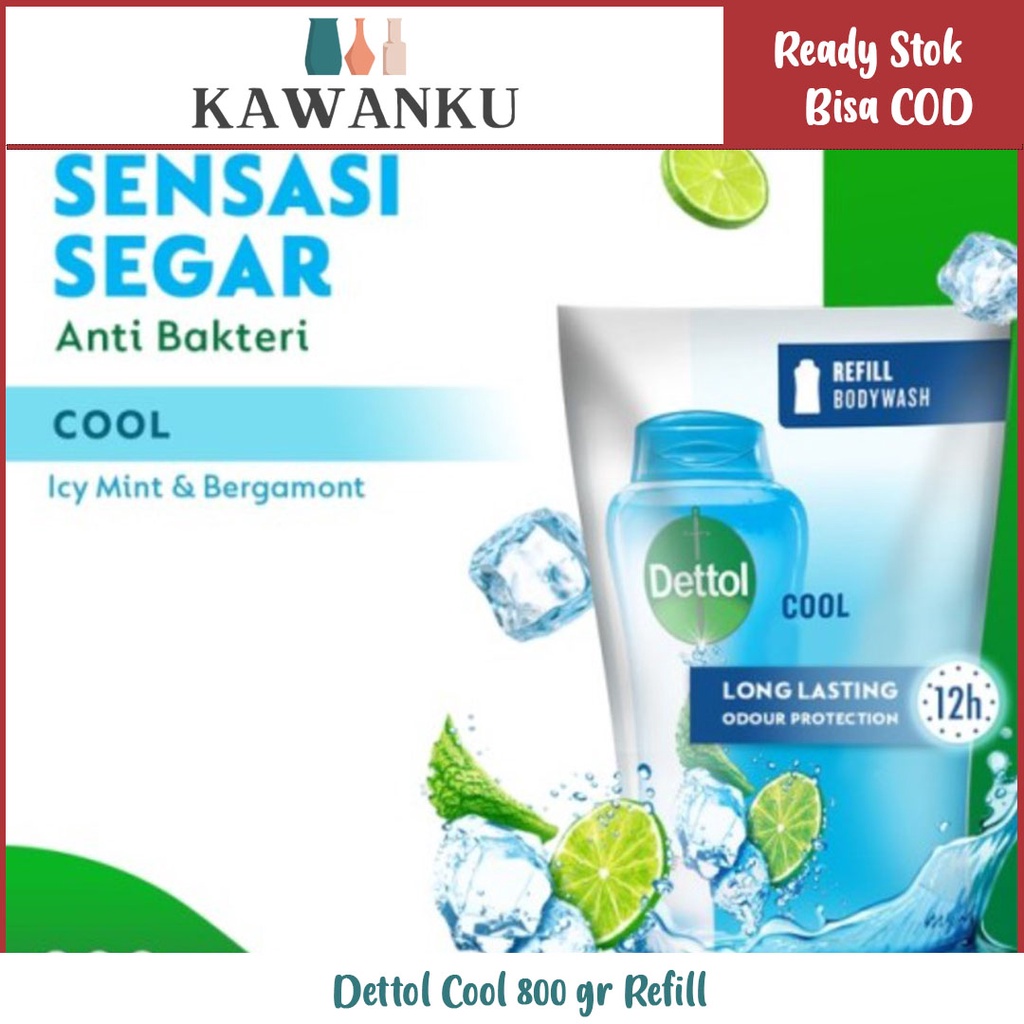 Dettol Sabun Mandi Cair Anti Bakteri Cool 800 gr Refill