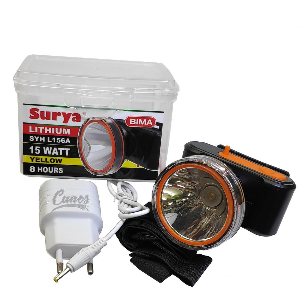 Jual Senter Kepala Cahaya Kuning 15 Watt Surya Syh L156A