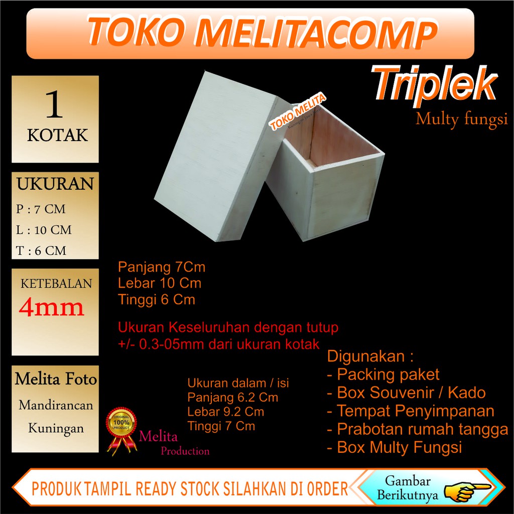 

Kotak 7x10x6 cm box hadiah souvenir multy fungsi