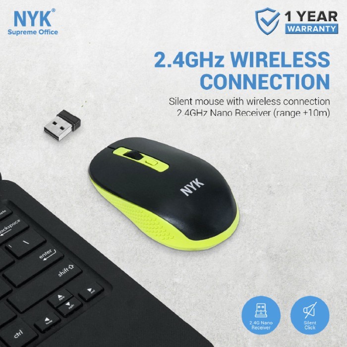 Mouse Wireless Silent NYK C20 Design Style Color