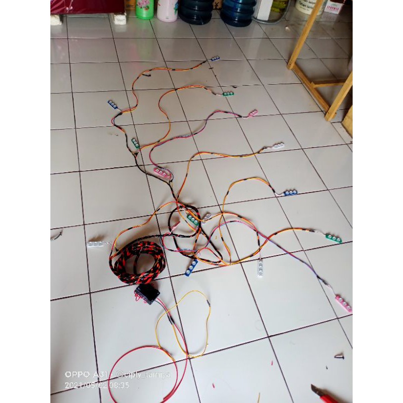 modul lampu kolong pelangi